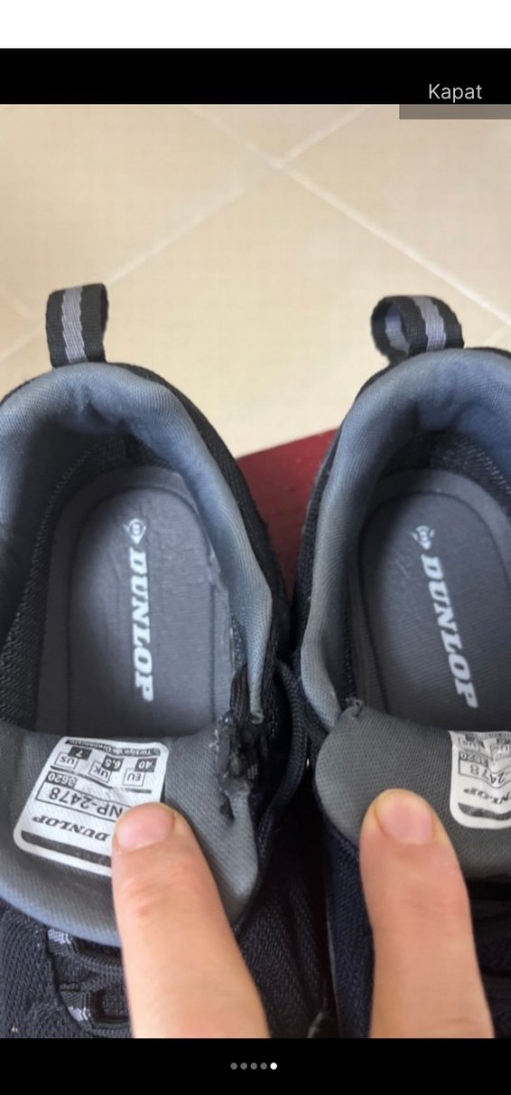 Siyah Erkek Spor Ayakkabı Velcro Detaylı - Görsel 4