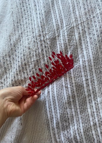 Kırmızı Boncuklu kına tacı - Görsel 3