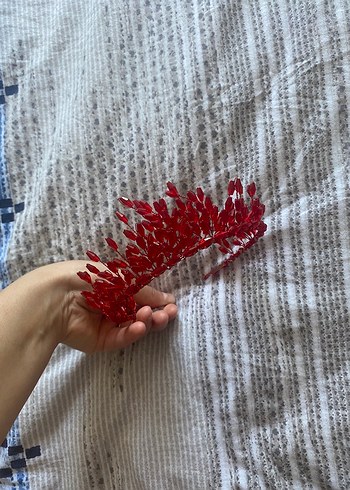 Kırmızı Boncuklu kına tacı - Görsel 2