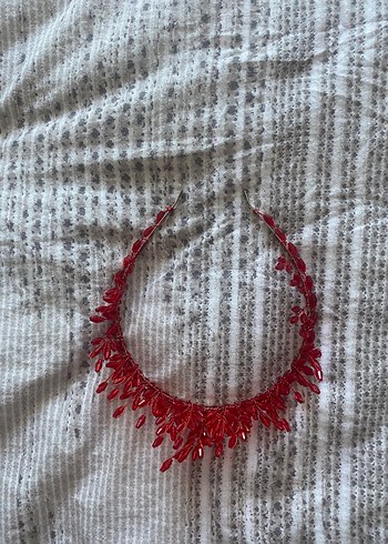 Kırmızı Boncuklu kına tacı - Görsel 4