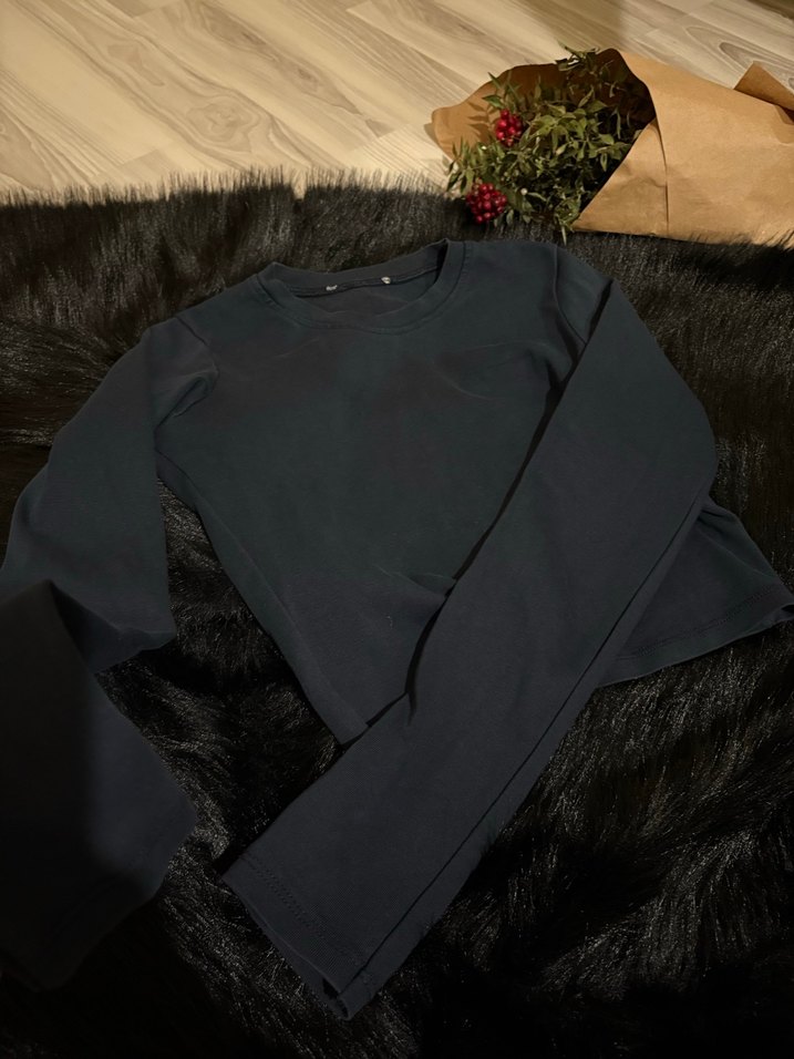 lacivert Uzun kollu body - Görsel 3