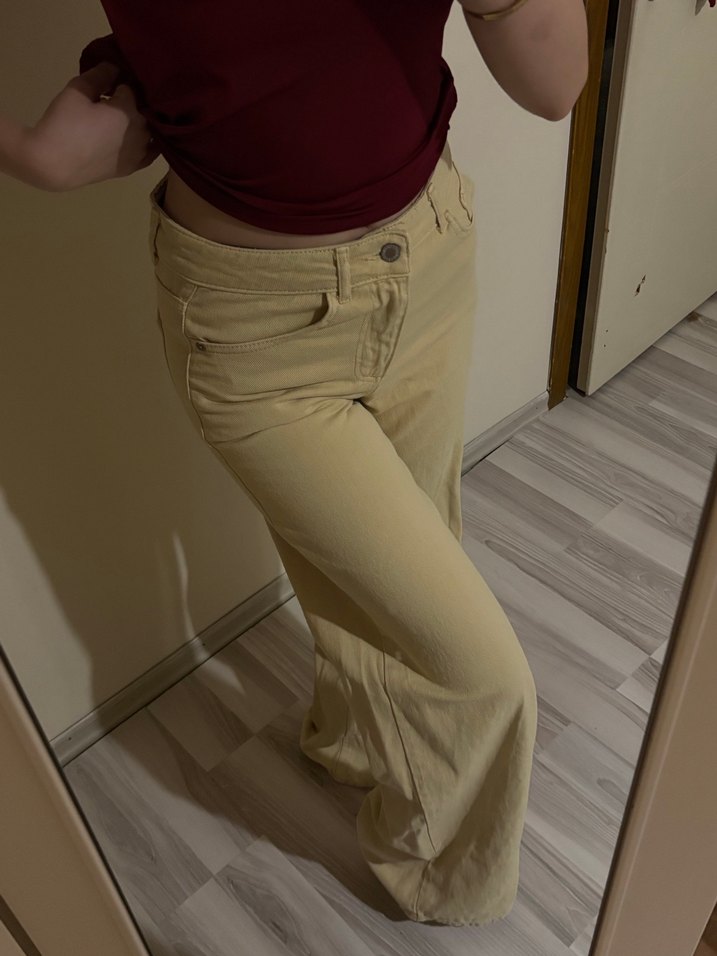 Sokak Stili Rahat Bol Paça Kadın Pantolon - Görsel 2