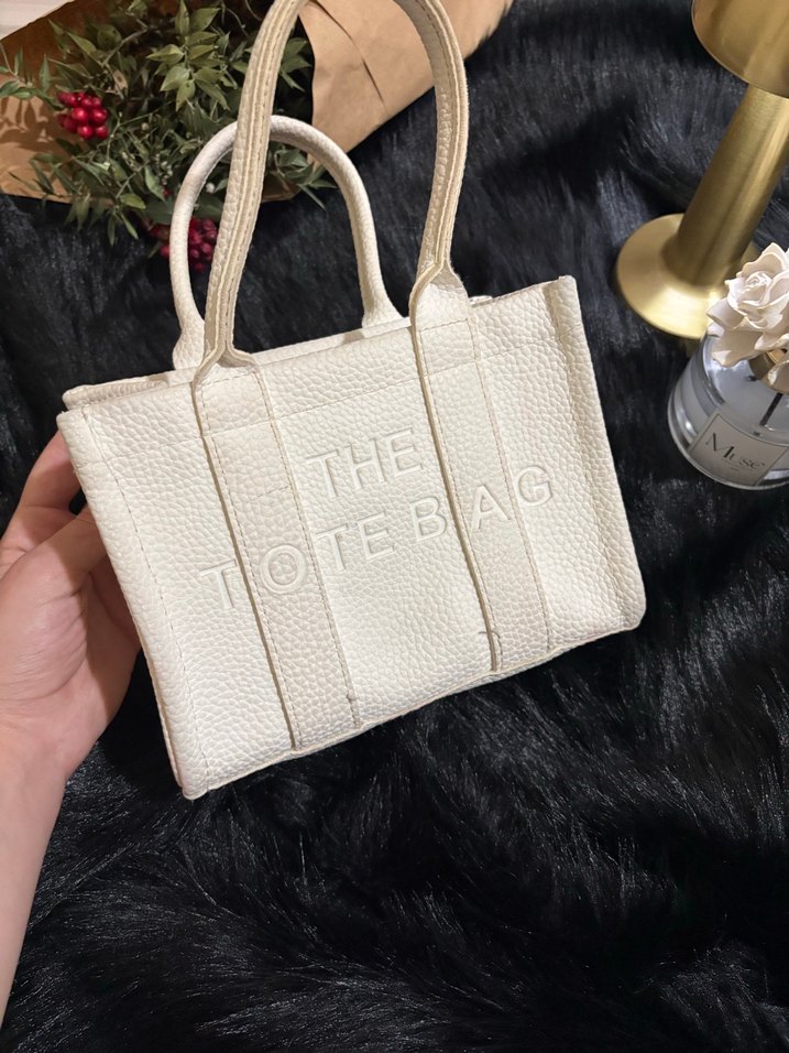 Beyaz Deri Fermuarlı Günlük Kadın Çanta - Görsel 2