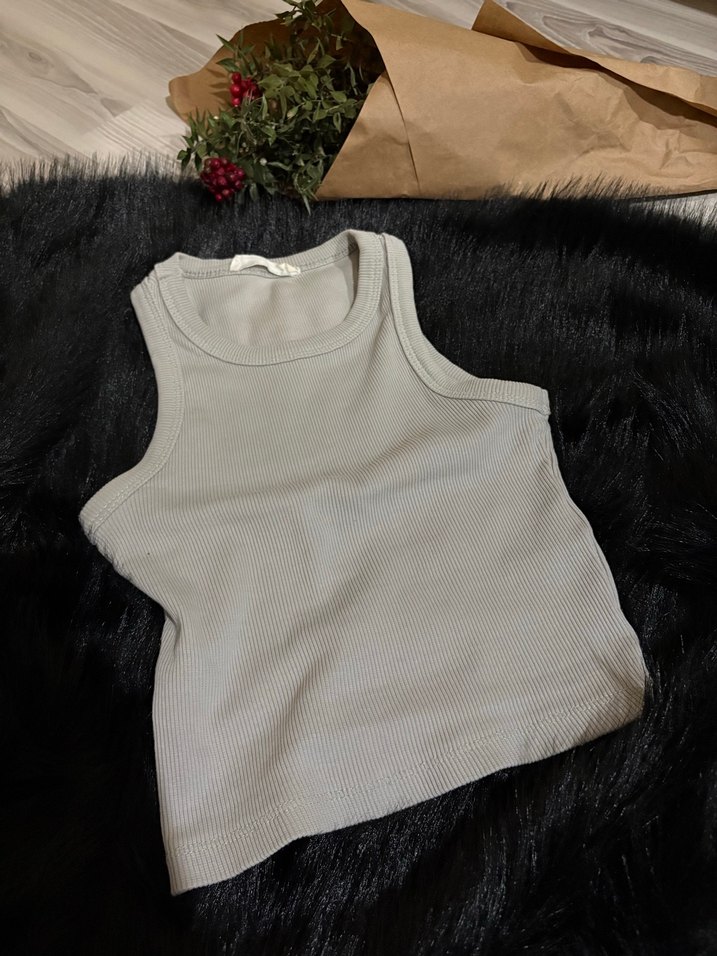 Gri Kolsuz Fitted Basic Atlet - Görsel 2