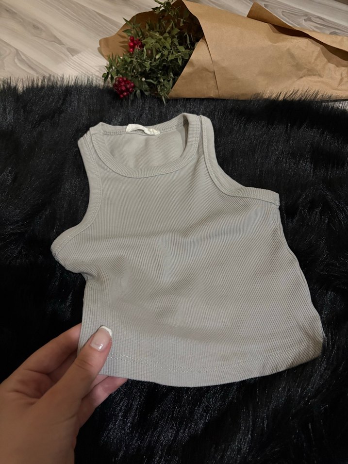 Gri Kolsuz Fitted Basic Atlet - Görsel 3