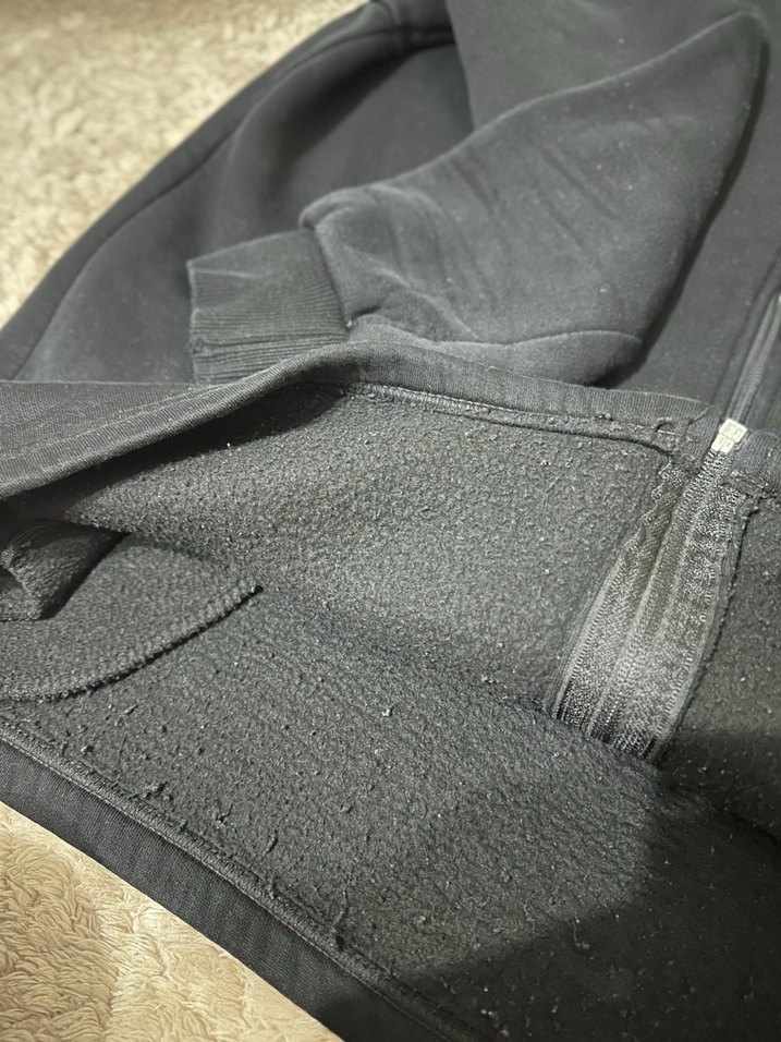 Siyah Fermuarlı Erkek kadın  Polar Sweatshirt - Görsel 3