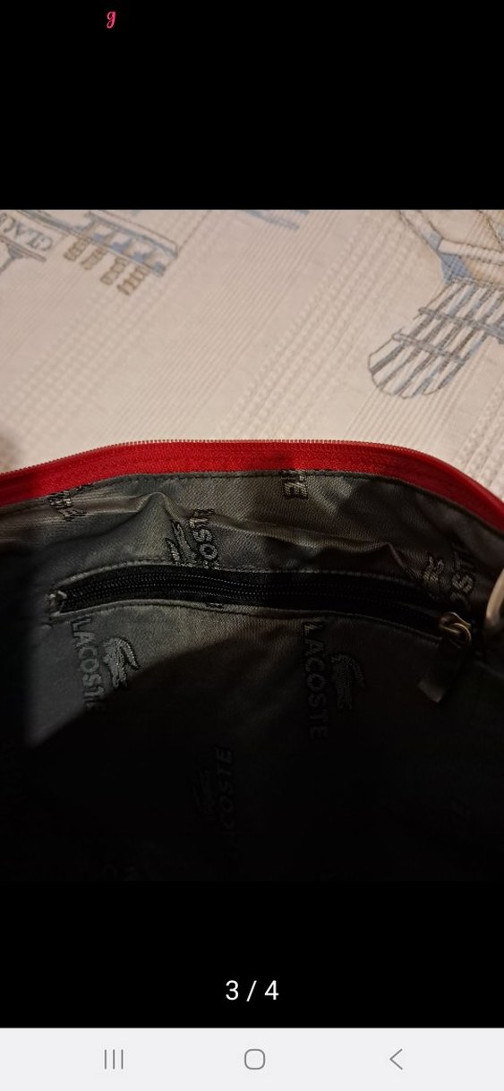 Kırmızı astarlı Fermuarlı Kadın El Çantası - Görsel 2