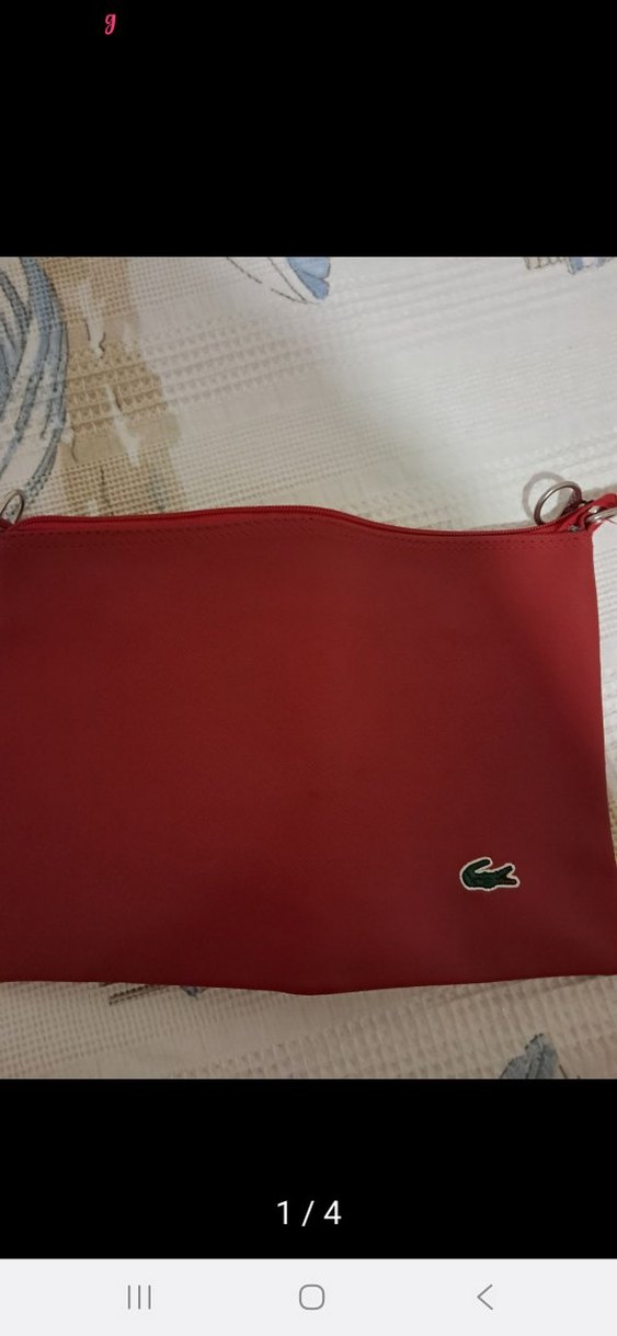 Kırmızı astarlı Fermuarlı Kadın El Çantası - Görsel 4