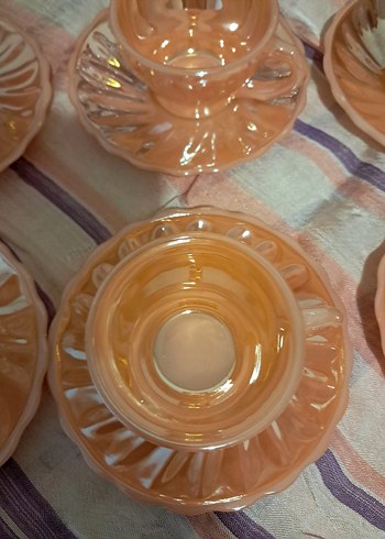 Bej Renkli Cam Fincan ve Seti - Görsel 4