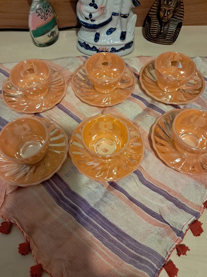 Bej Renkli Cam Fincan ve Seti - Görsel 3