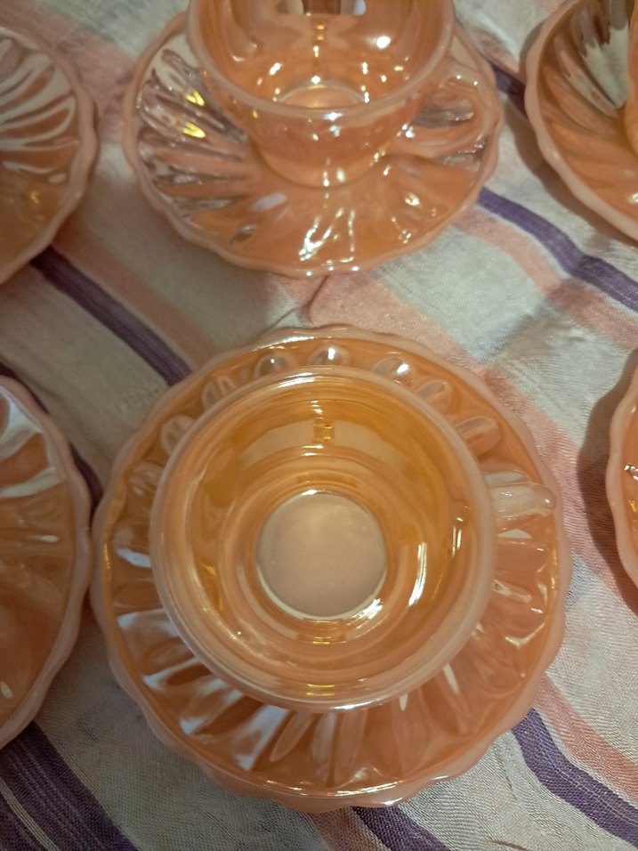 Bej Renkli Cam Fincan ve Seti - Görsel 4