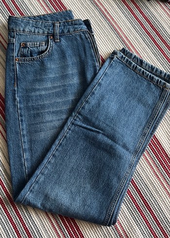 Gri Mavi Kadın Regular Fit Denim Pantolon