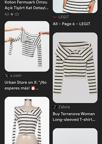 Pull and Bear Uzun Kollu Çizgili Mini Bluz