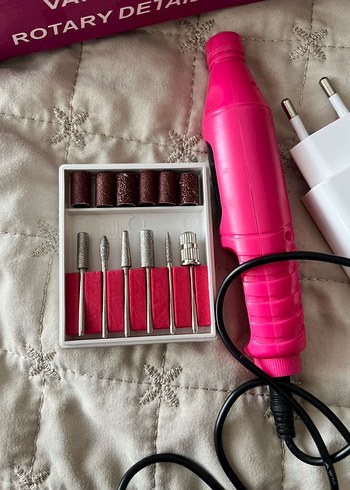 Pembe Elektrikli Tırnak Bakım Seti - Görsel 2