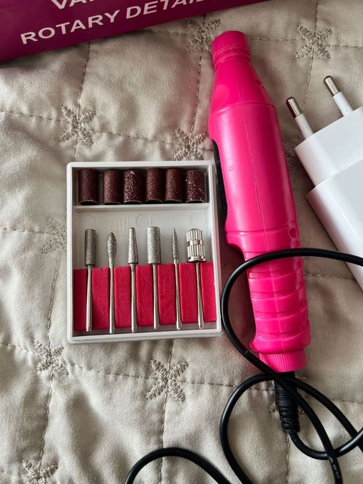 Pembe Elektrikli Tırnak Bakım Seti - Görsel 2
