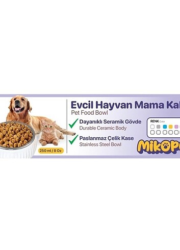 Kedi köpek mama kabı 