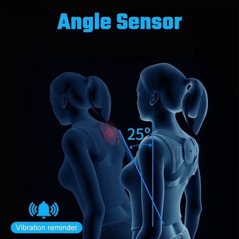 Gri Duruş Düzeltici Akıllı Korse Sensörlü Dik Duruş Korsesi - Görsel 2