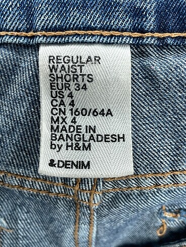 34 Beden mavi Renk H&M Mini Şort %70 İndirimli.