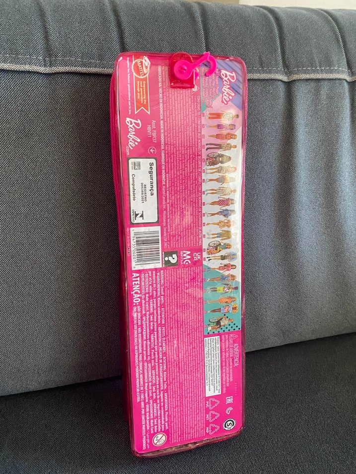 Barbie Bebek Pembe Çiçekli Elbise - Görsel 3