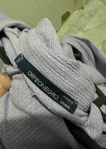 Lila Kadın Keten Gömlek pantolon takım - Görsel 2