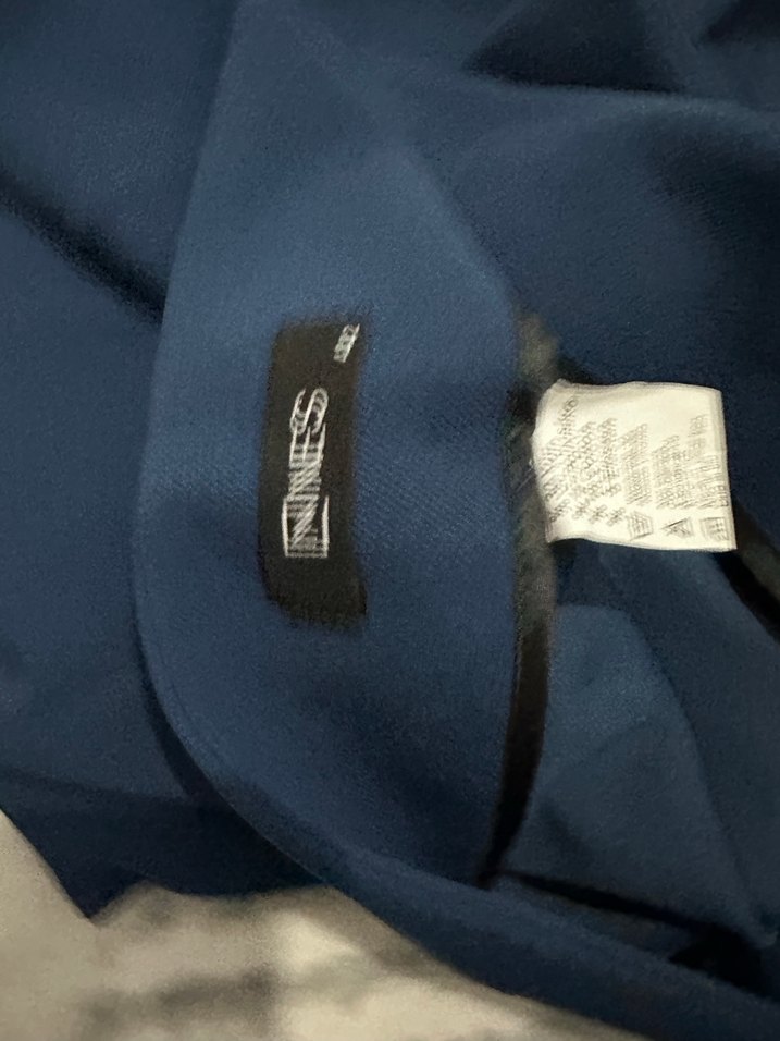 Lacivert Piliseli Kadın Kumaş Pantolon - Görsel 3