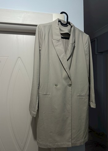 Bej Uzun Kollu Keten Gömlek Tunik - Görsel 9