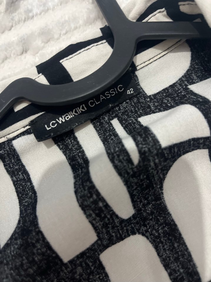 Desenli Kadın Kumaş Tulum Siyah Gri - Görsel 3