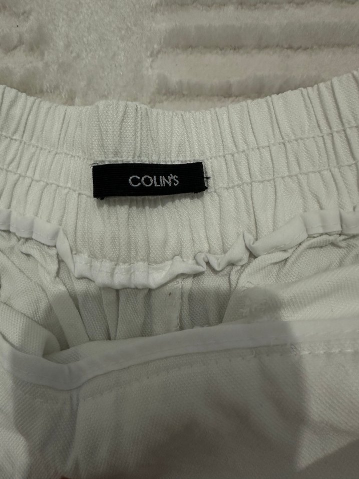 Kadın Beyaz Keten Midi Bol Kesim Pantolon - Görsel 2