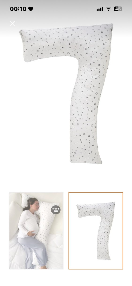 Gri Desenli Emzirme ve Hamile Yastığı - Görsel 2
