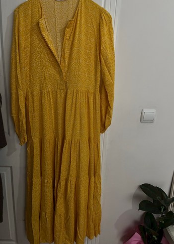 Sarı Bağcıklı V Yaka Hamile Bluzu - Görsel 3