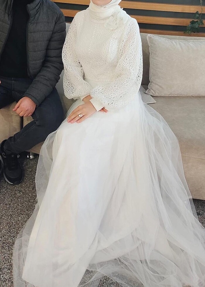 Beyaz nikah abiye - Görsel 2