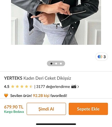 m Beden DERİ CEKET