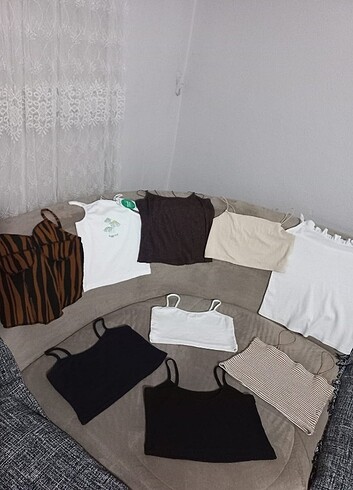 SIFIR KALİTELİ ASKILI CROP ATLET BLUZ
