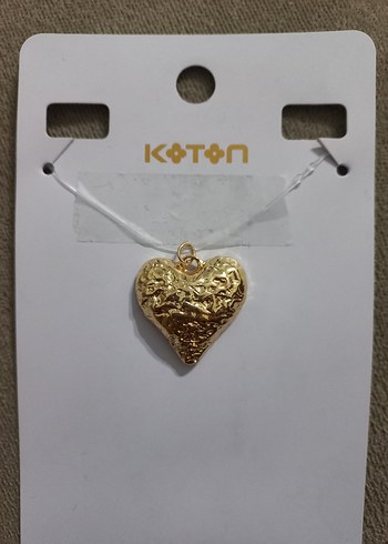 Koton KOTON ÇELİK BÜYÜK KALPLİ KOLYE UCU