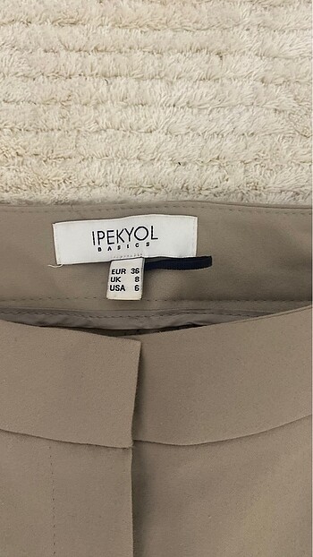 36 Beden Krem Kumaş İpekyol Pantolon
