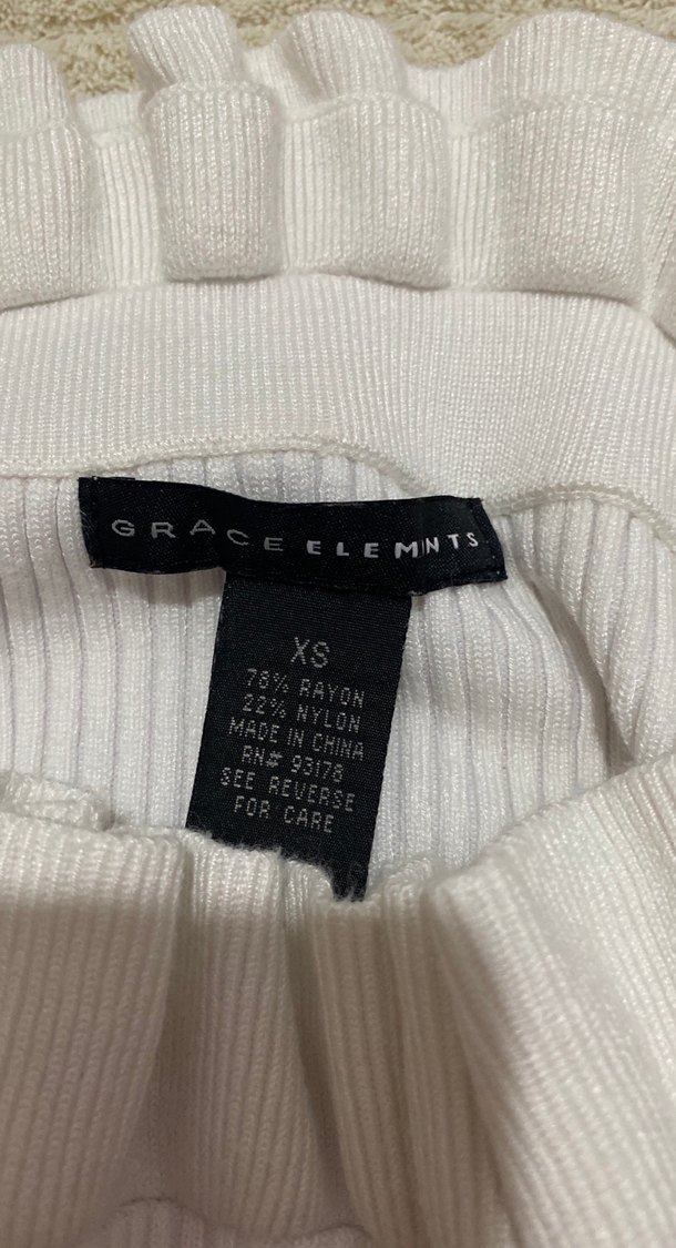 Beyaz Fırfırlı Triko Body - Görsel 2