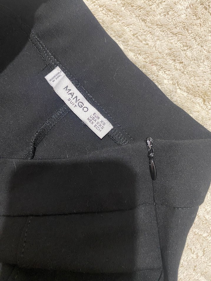 Siyah Pilili Kadın Kumaş Pantolon - Görsel 3