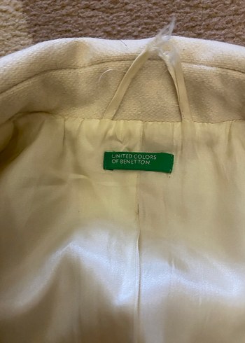 Düğmeli Beyaz Midi Kadın Kaban - Görsel 5