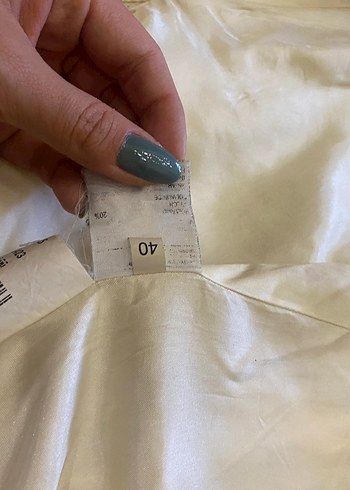 Düğmeli Beyaz Midi Kadın Kaban - Görsel 6