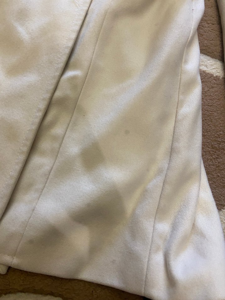 Düğmeli Beyaz Midi Kadın Kaban - Görsel 3