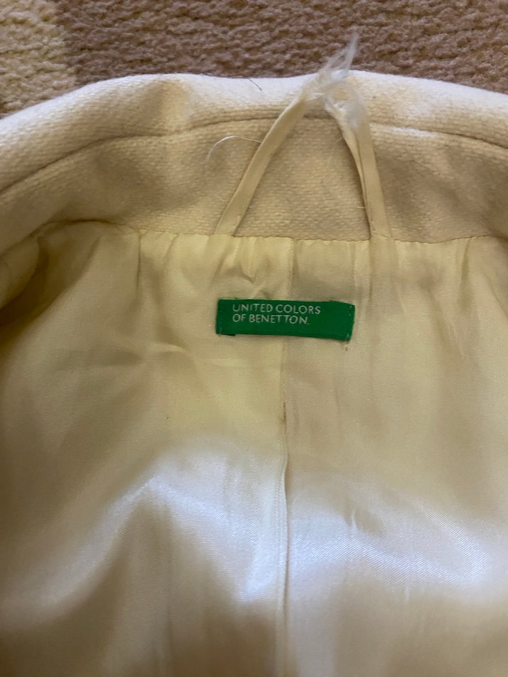 Düğmeli Beyaz Midi Kadın Kaban - Görsel 5