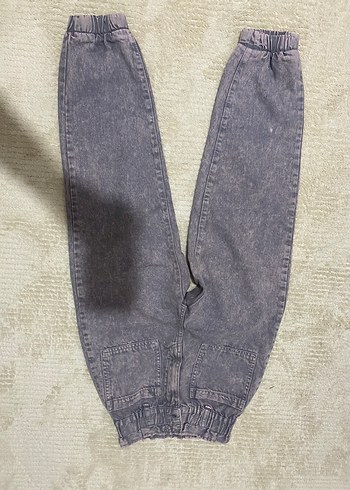 Kadın Gri Joger Denim Pantolon - Görsel 2