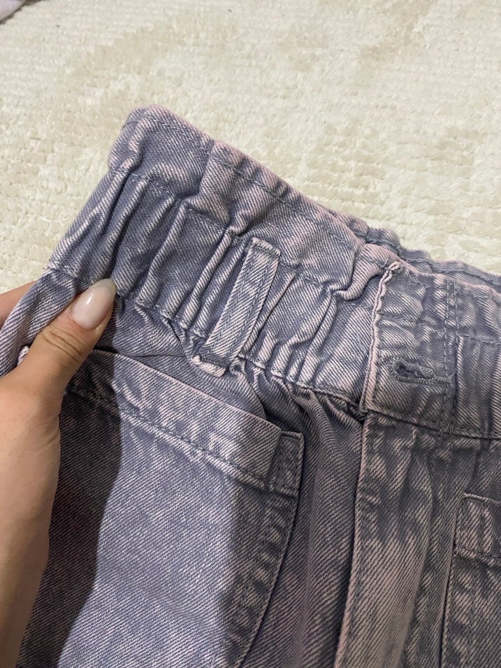 Kadın Gri Joger Denim Pantolon - Görsel 3