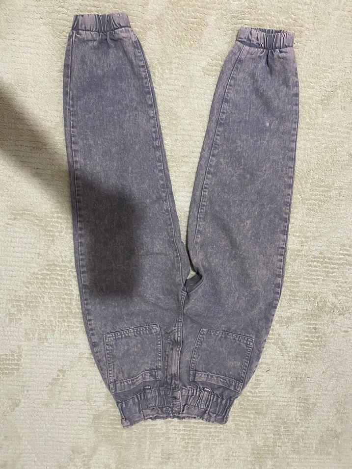 Kadın Gri Joger Denim Pantolon - Görsel 2