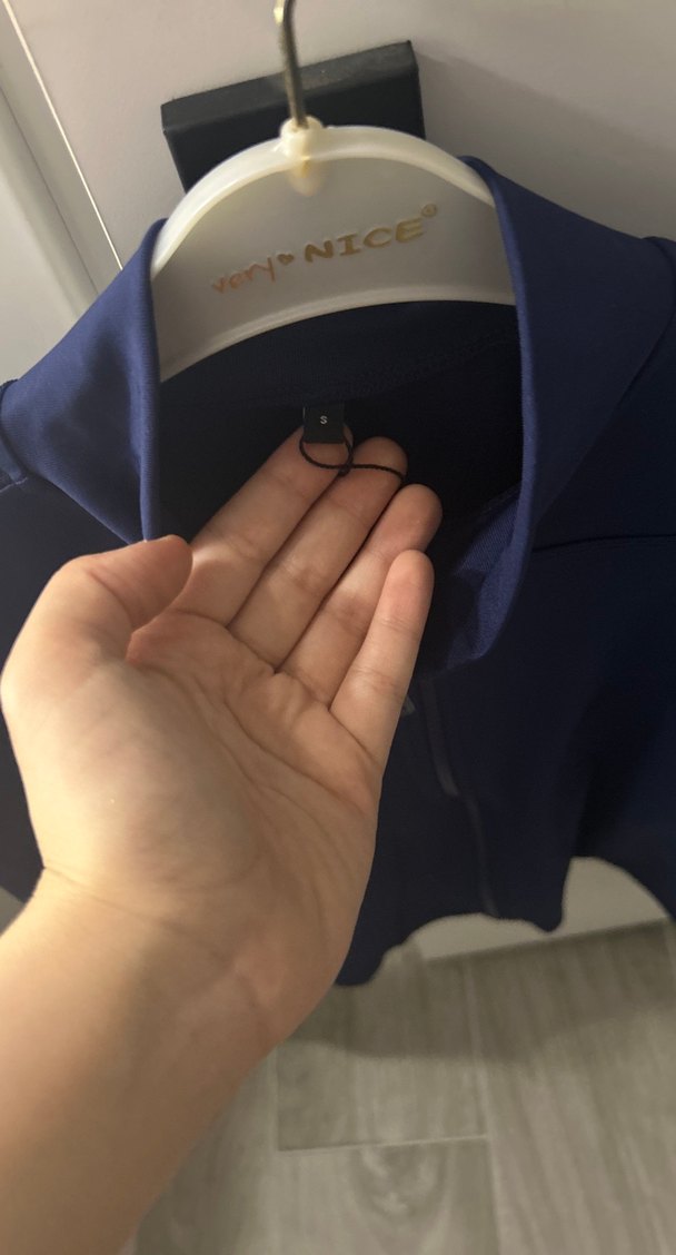 Kadın Lacivert Fermuarlı Yüksek Yakalı Ceket - Görsel 3