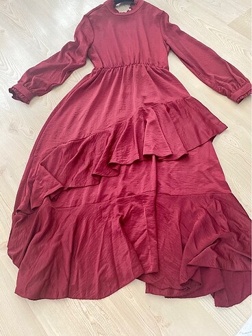 42 Beden Bordo elbise