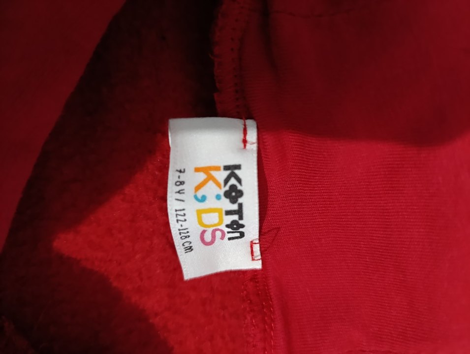 7-8 yaş KOTON marka erkek çocuk kırmızı sweatshirt - Görsel 2