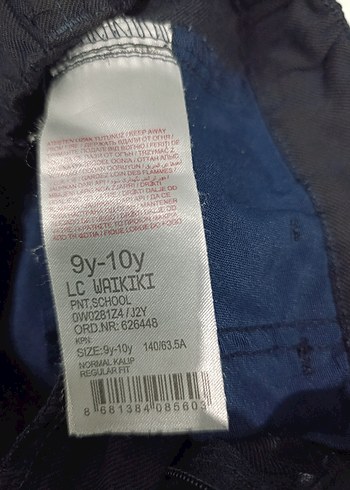 LC Waikiki 9-10 yaş Erkek Çocuk lacivert okul pantolonu - Görsel 2