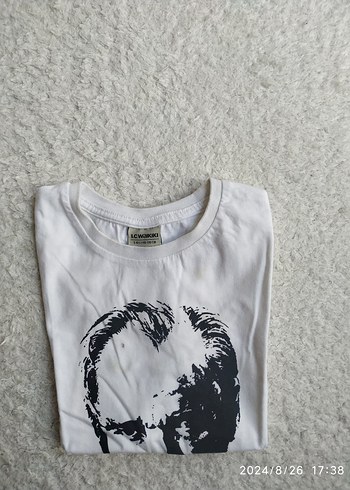 Erkek Çocuk Beyaz Baskılı Tişört - Görsel 2