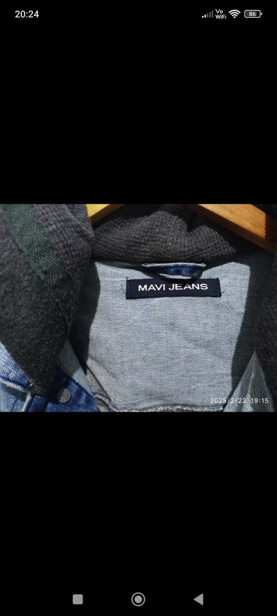 MAVİ erkek kot mont - Görsel 2